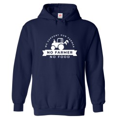 We Support Our Farmer No Farmer No Food Print Unisex Kids & Adult Pullover Hoodie